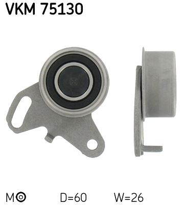 Tensioner Pulley, timing belt - VKM 75130 SKF
